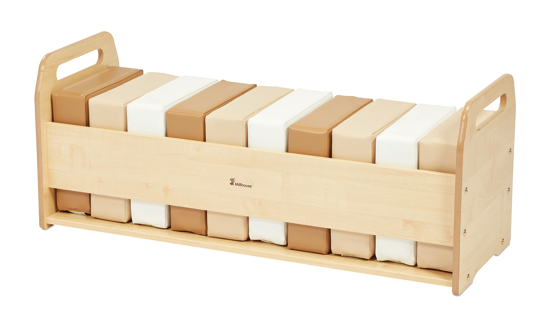 Bodhi Meditatiekussen Rondo ECO | Yogakussen met biologische speltvulling | Overtrek van 100% katoen | Wasbare overtrek met praktische draagriem | Hoogte 20 cm (Natuur