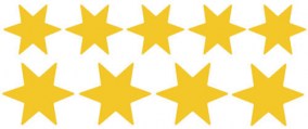 Stickers serie 75 - gouden sterren