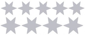Stickers serie 76 - zilveren sterren