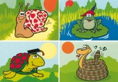 Beloningskaartjes serie 268 - funny reptiles