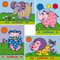 Oproepkaarten serie 710 - fantasie dieren met welkom