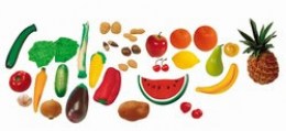 Container met fruit en groente