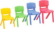 Posture max stoel kunststof zithoogte 34 cm groen