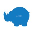 Plakfiguren neushoorn gemengde kleuren nr 114